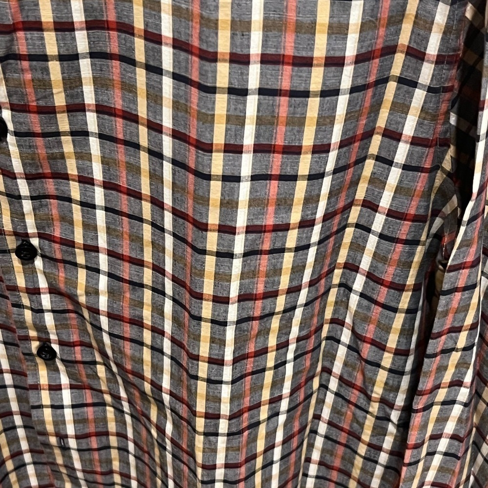 Tasso Elba Vibrant Red and Yellow Casual Shirt - Picture 2 of 5